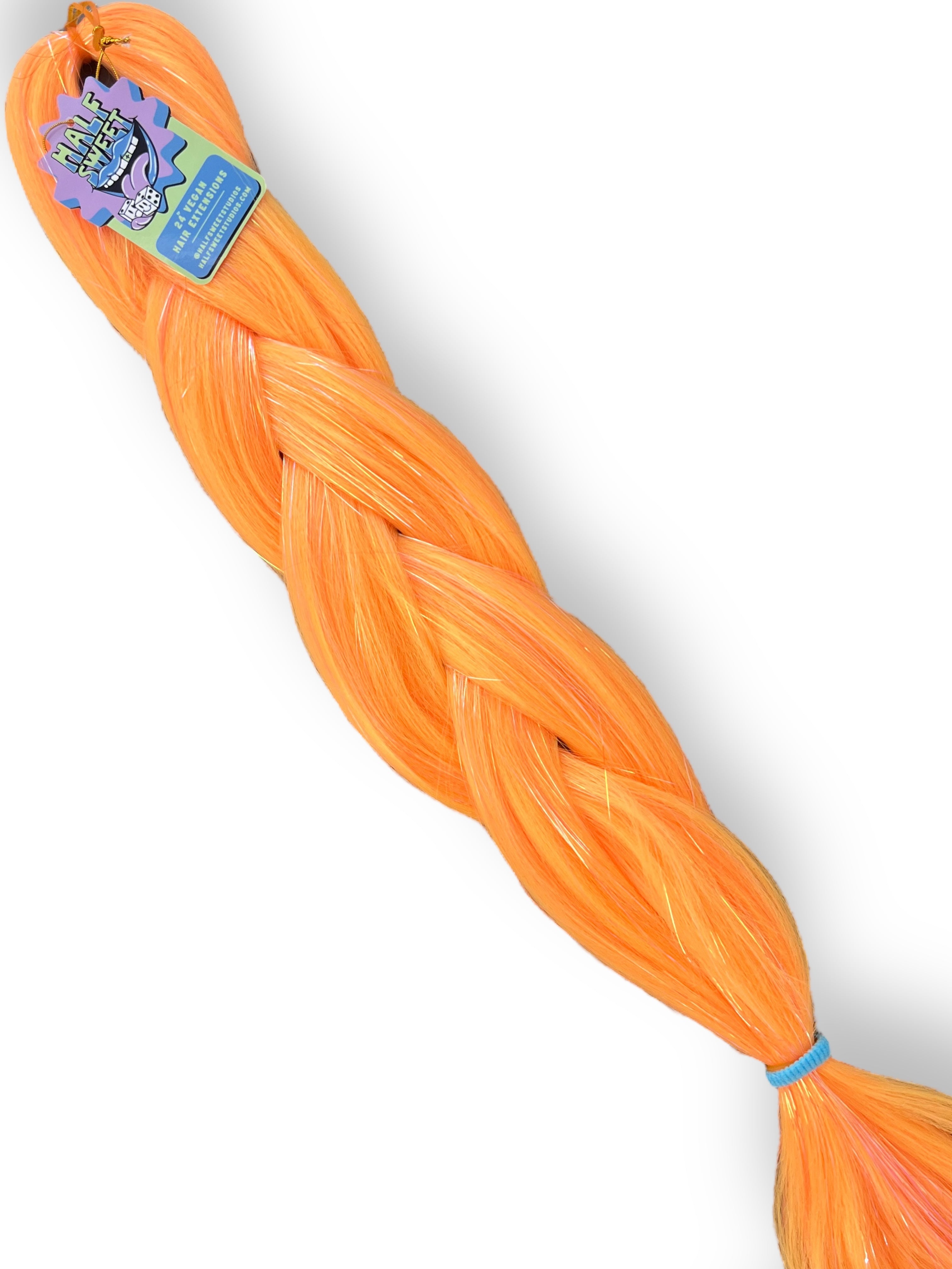 Atomic Pumpkin - UV Neon Orange Tinsel Braiding Hair