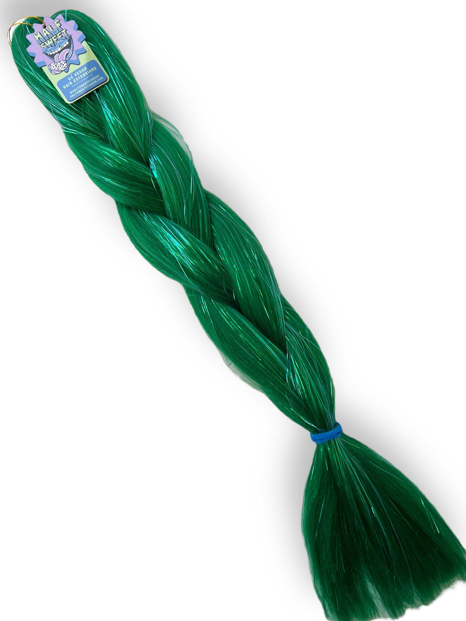 Fern - Emerald Green Tinsel Braiding Hair