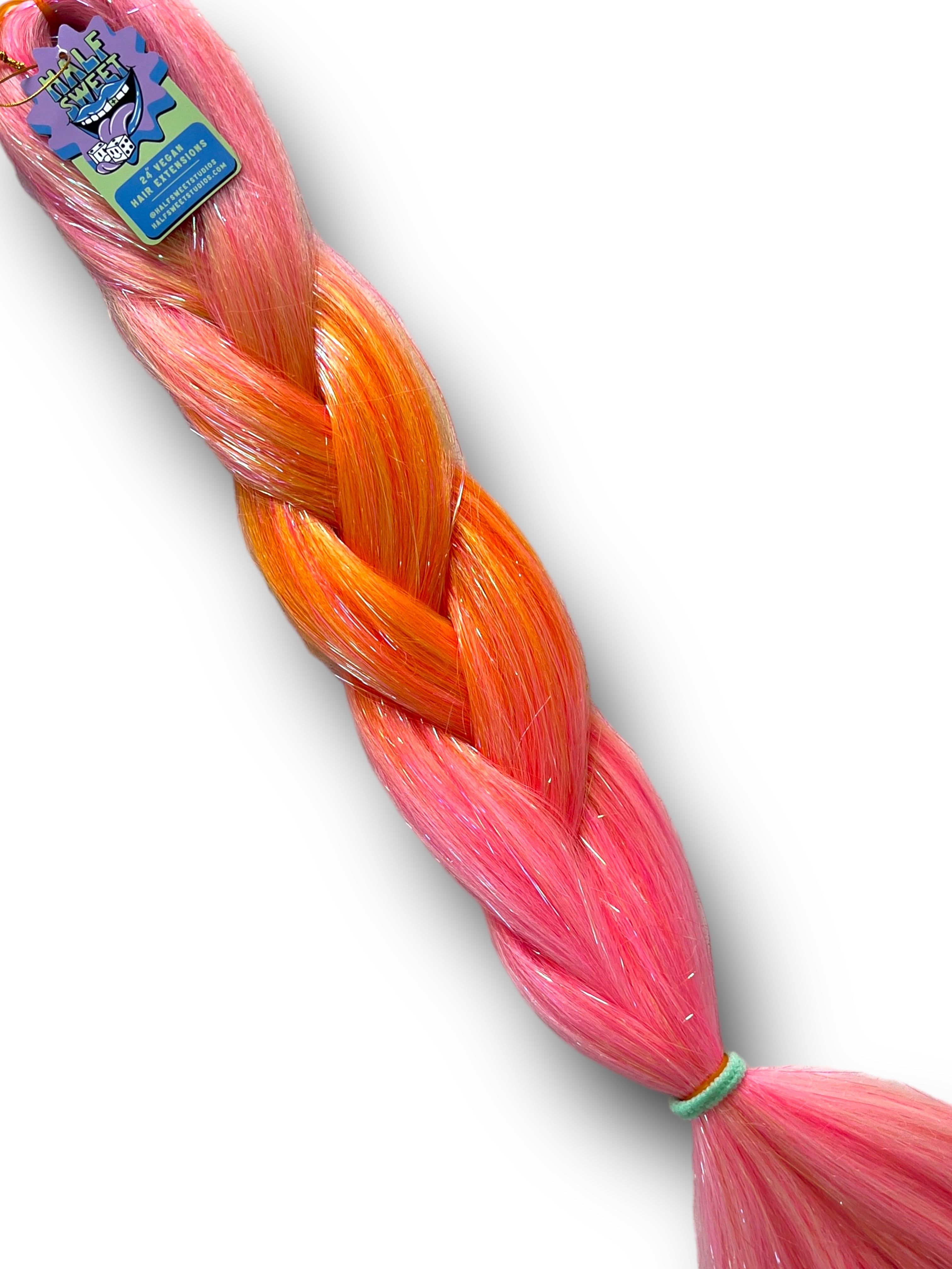 Lyra - Peachy Ombre Tinsel Braiding Hair