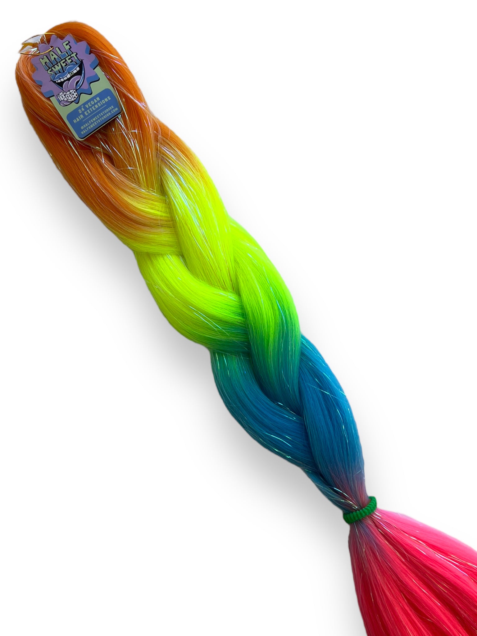 Luna - Rainbow Tinsel Braiding Hair