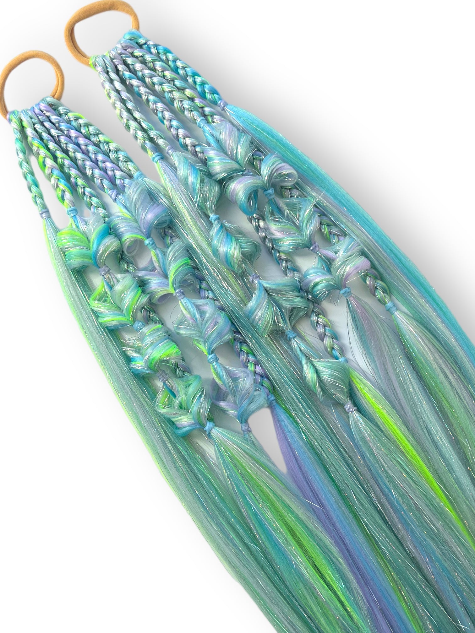 Sea Glass - Tie-In Festival Braid Extension Set