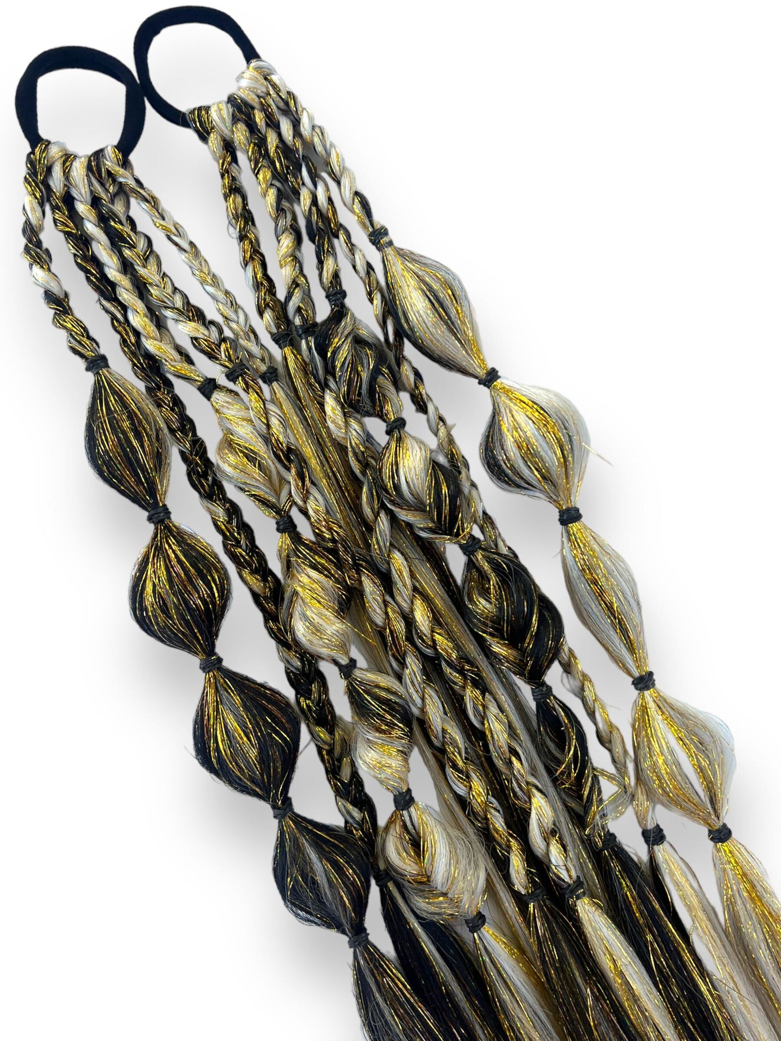 Black & Gold SPORTS - Tie-In Braid Extension Set of 2