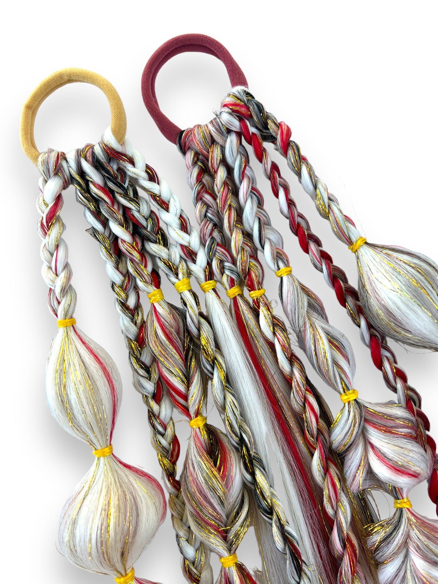 Red & Gold SPORTS - Tie-In Braid Extension Set of 2
