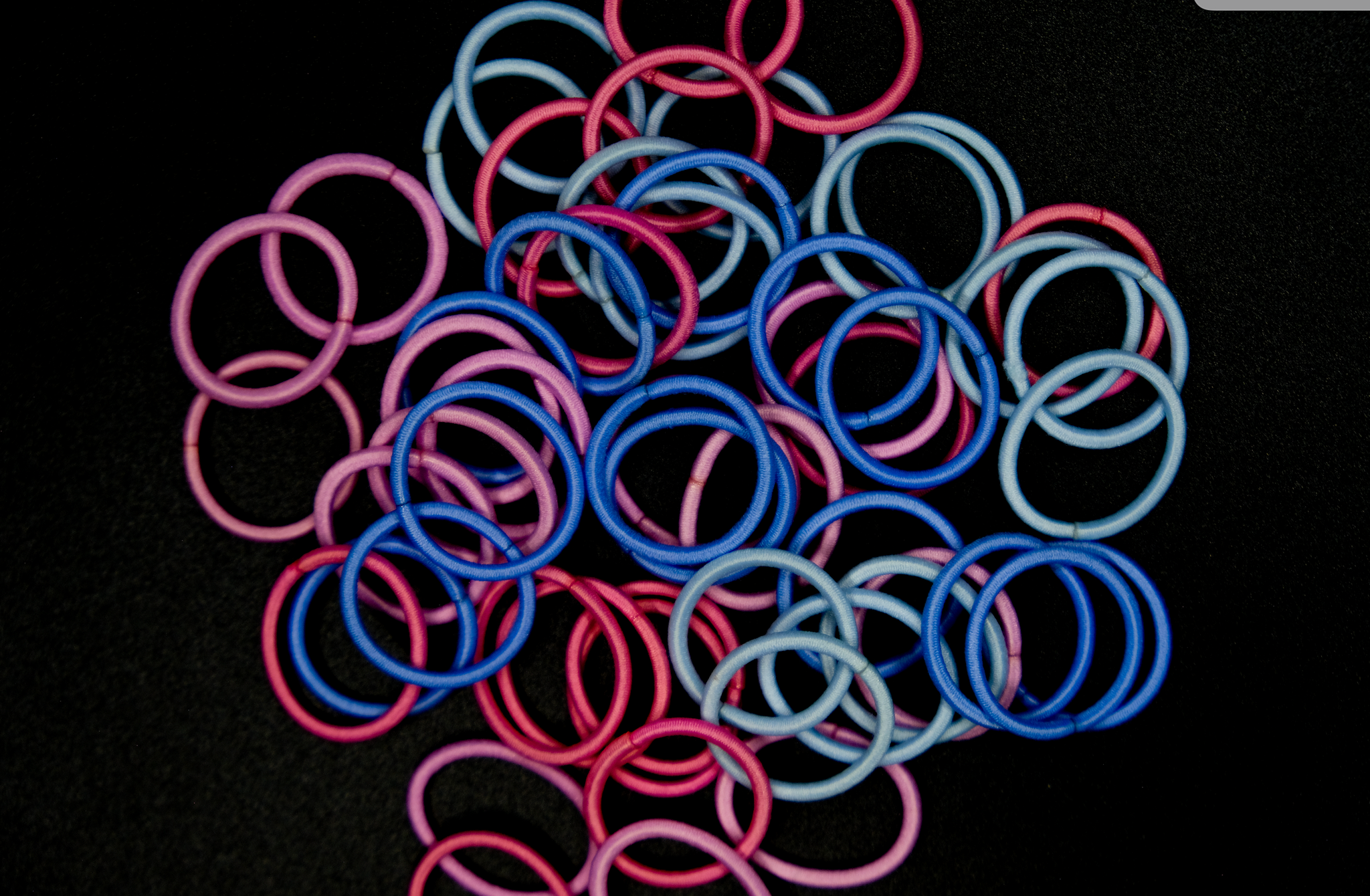 Multi Colored Mini Hair Ties - 56 Pack