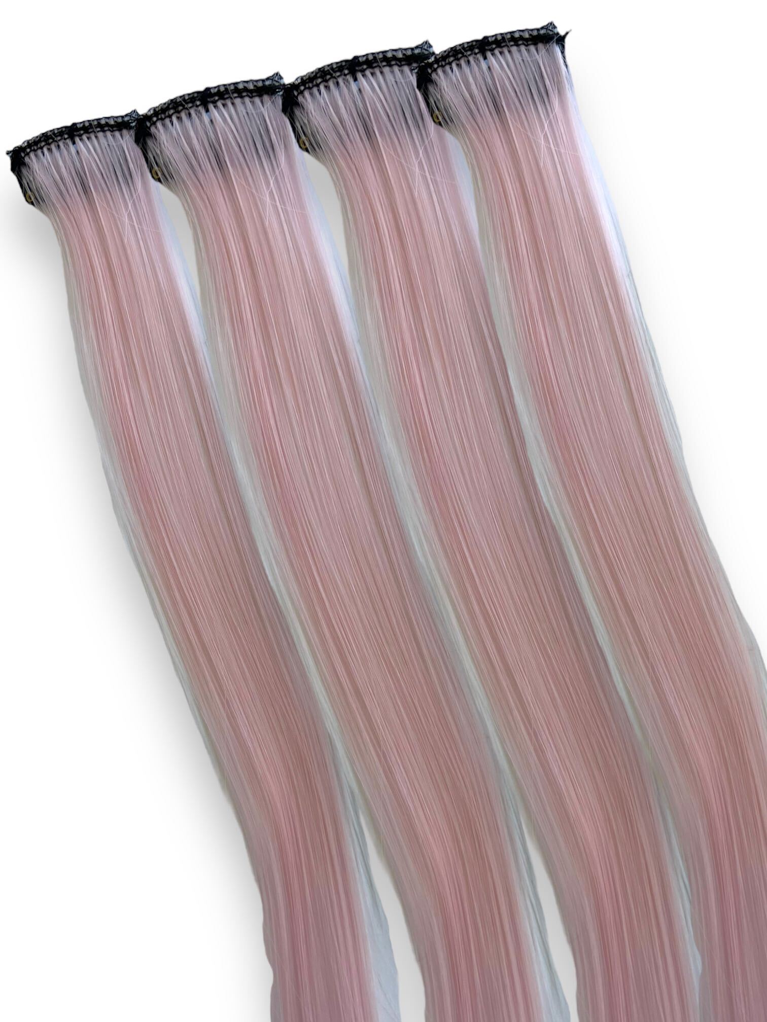 Stay In Your Lane - Pastel Pink Hair Clip-Ins